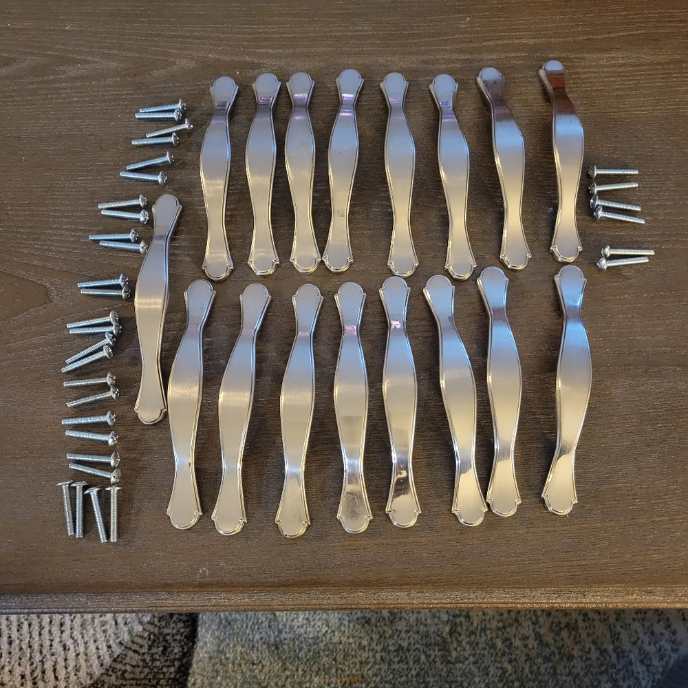 Kitchen Hardware Silver Plated Handles